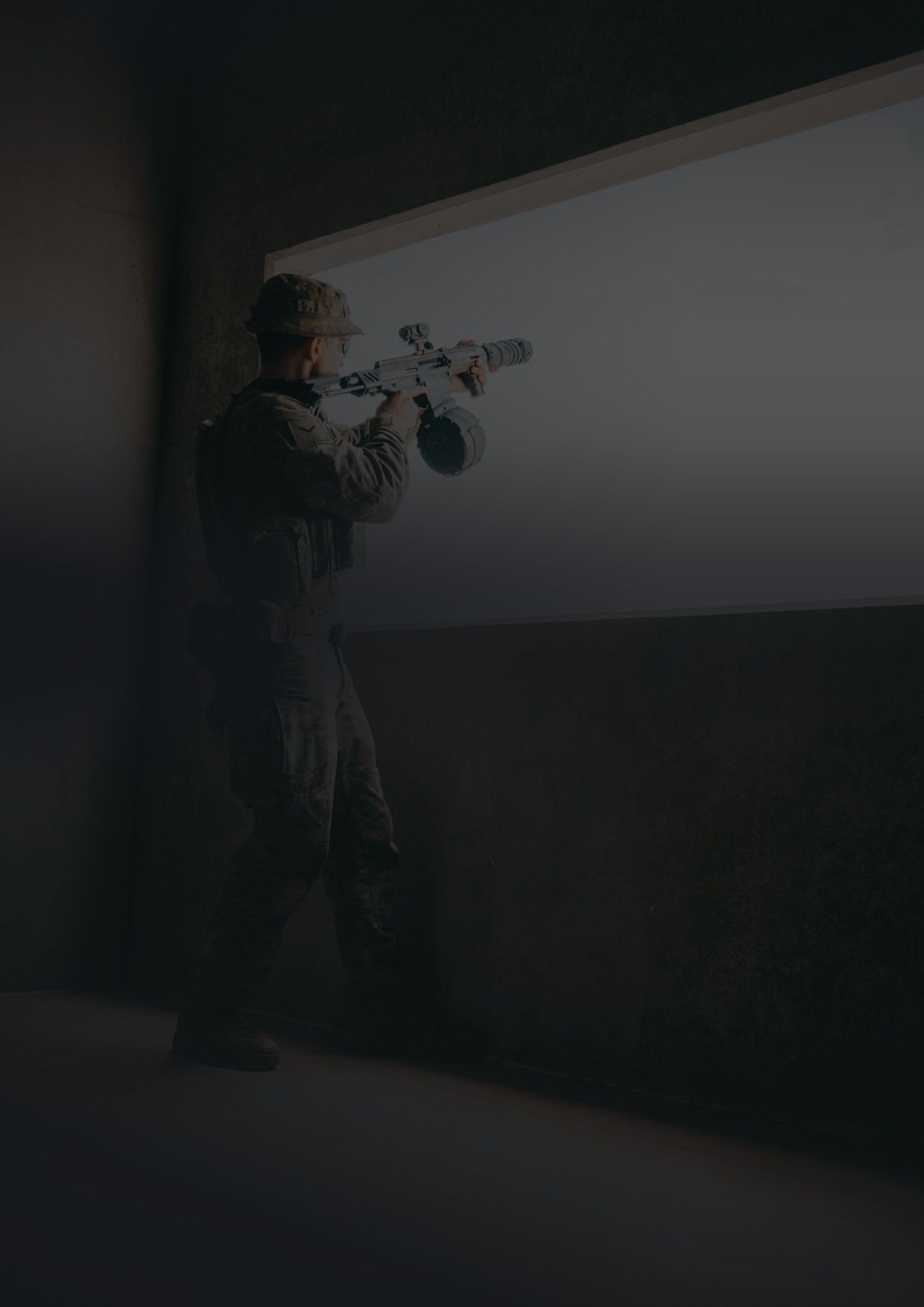 Soldier engaging an aerial target with the GEN-12 platform